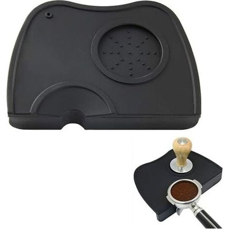 Tamping Mat, Tapis de Tassage Espresso, Tampon Presse Poudre Café, Tapis de Tampon de Café, Café Tamper Tapis, Espresso Tamping Corner Coffee Tamper Holder Pad pour Barista Tool Accueil Cuisine Café (1/5)