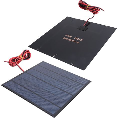 Solarmodul aus Epoxidharz, Polysilizium, DC 18 V, 4,5 W, Werkzeugzubehör mit 2 Meter rotem/schwarzem Kabel (1/5)