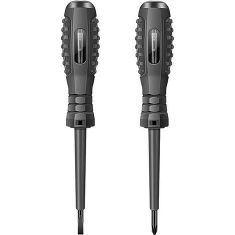 2 Pièces Testeur De Tension Détecteur Électrique Tournevis Testeur Stylo avec Tube Néon