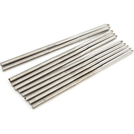 Lot de 10 alésoirs HSS entièrement rectifiés pour machines à queue droite, outils industriels, diamètre 2 mm (1/5)