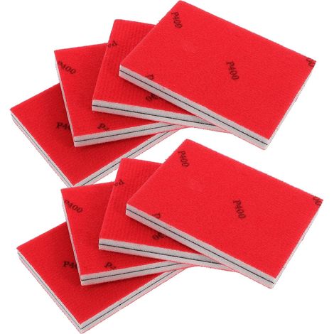 Papier de Verre pour Voiture 8pcs Blocs de Ponçage en Mousse et Emery, Portable et Résistant à l'usure pour Ponçage de Surface Automobile et Réparation (1/5)