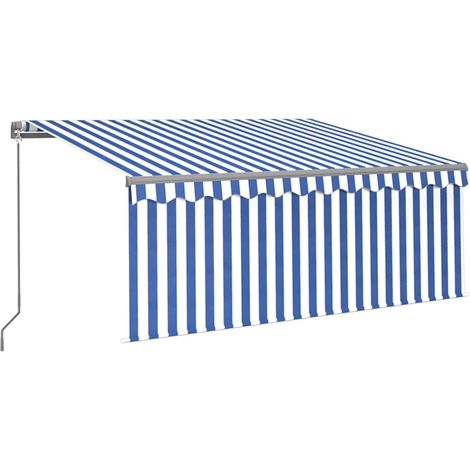 Maison Exclusive - Markise Manuell Einziehbar mit Rollo LED 3x2,5
