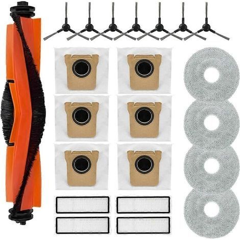 Pièce de rechange pour aspirateur Xiaomi X20 Pro et X20 Max : brosse latérale principale, filtre HEPA, lingette de nettoyage et sac à poussière (1/5)