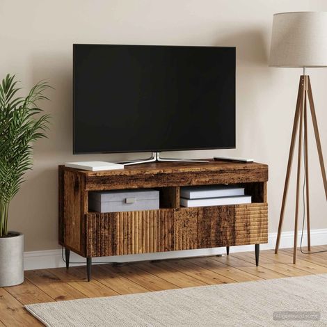 vidaXL LED TV Cabinet HAARLEM 81 x 35 x 43 cm Old Wood Engineered Wood (1/5)