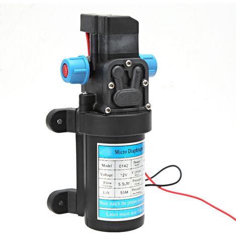 Pompe à eau électrique auto-amorçante haute pression à micro-diaphragme 12 V CC 80 W pour le lavage de voitures (pompes à commutation de pression) (1/5)