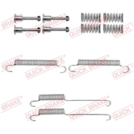 Kit d'accessoires, mâchoires de frein de stationnement Quick Brake 105-0892