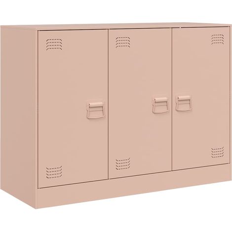 vidaXL Buffet rosa 99x39x73 cm Stahl