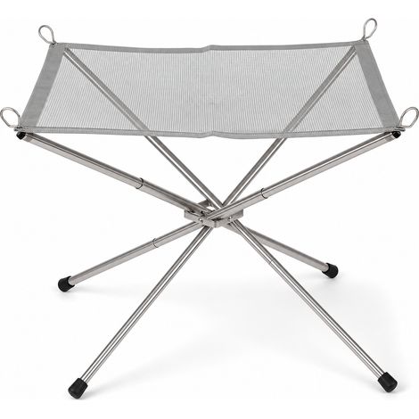 Brasero pliable en acier inoxydable pour camping barbecue taille moyenne (1/5)