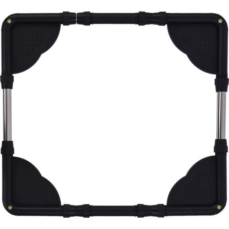 Chariot de déménagement pour électroménager, roues pivotantes 360°, noir, diable réglable pour transporter meubles et appareils (1/5)