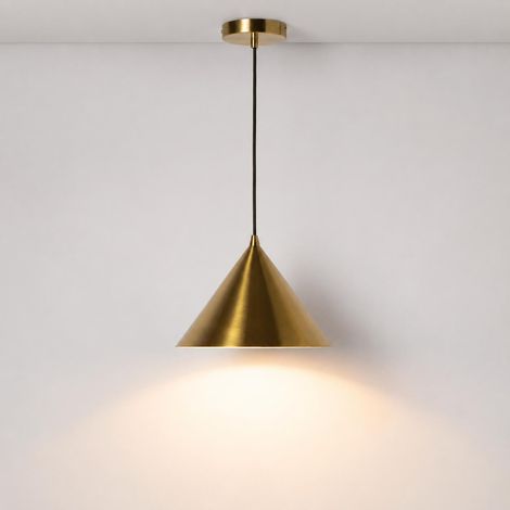 Lámpara Colgante De Metal "CUSPIDE" - E27 - Ø30cm - Dorado (1/5)