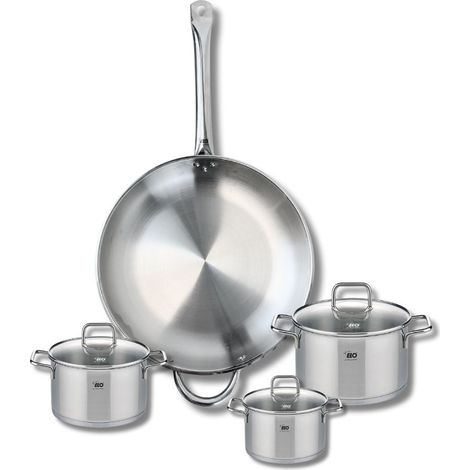 Ensemble de 1 Poêle de cuisson 32 cm et 3 faitouts 12, 14 et 16 cm Elo Profi Citrin (1/5)