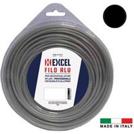1PZ FILO PER DECESPUGLIATORE IN NYLON TONDO ALU - mm.2,4 in matassa da mt.15