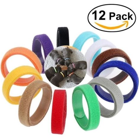 PIXNOR 12 Couleurs Colliers pour Chiot Réglable(2 lots x 12pcs) (1/4)