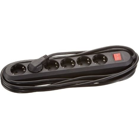 Bachmann SMART regleta múltiple 6 enchufes cable 5 m negro