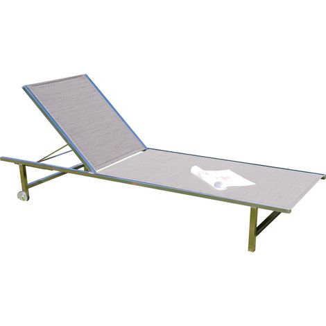 Sonnenpartner Galaxy Sonnenliege Gartenliege Rollliege taupe Edelstahl/Textilen