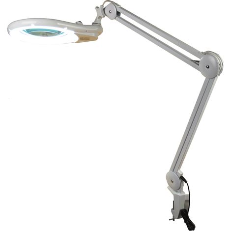 Lampe-loupe LED 178 mm – Lentille en verre 5 dioptries – 84 LEDs haute luminosité – Bras articulé 900 mm – 30W – Electris