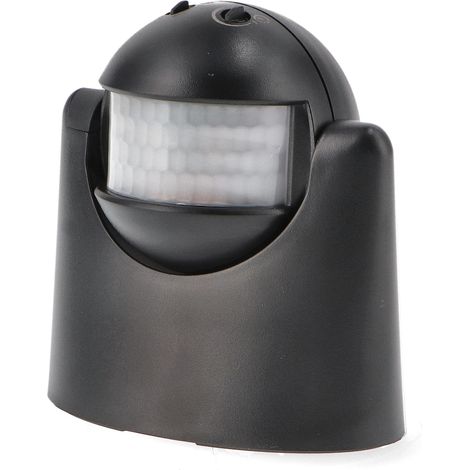 IluminaShop - Detector de Movimiento PIR 180º Superficie Negro (1/4)