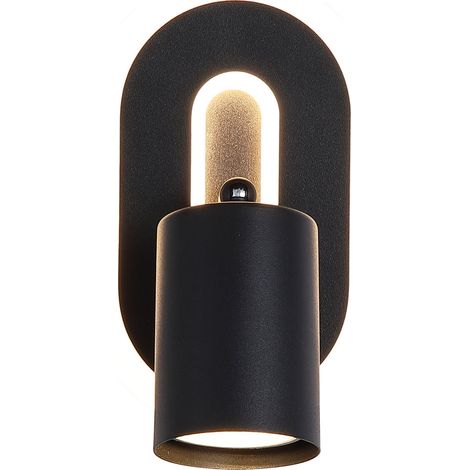 Searchlight San Applique murale Diego, noir mat, 1 ampoule GU10 (1/5)