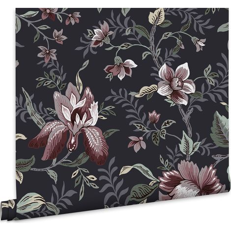 Laura Ashley Edita’s Garden Vliestapete Grau 10mx52cm
