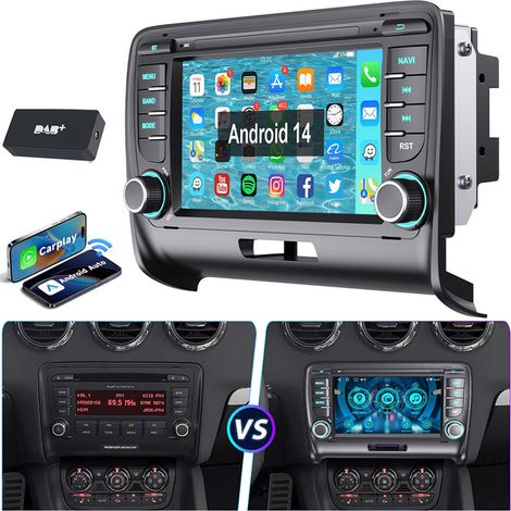 Autoradio Android 14 2+32G Carplay GPS NAVI BT WIFI RDS pour Audi TT 8J 2006-2014 DAB (1/5)