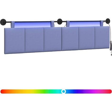 Maison Exclusive - Testiera sospesa Con luce LED Blu jeans Tessuto (1/5)