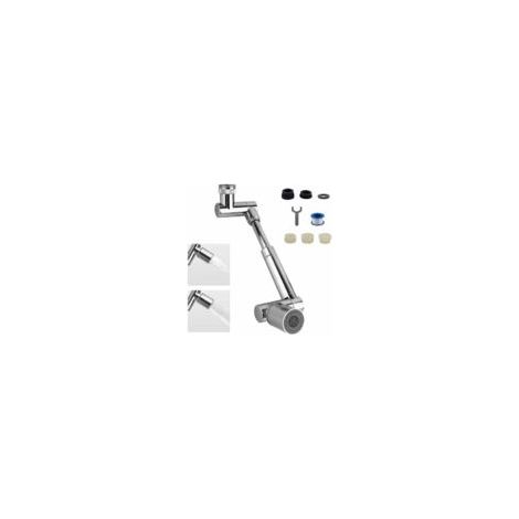 Universelle 1440° Prolongateur de Robinet, 2 Modes de Sortie d'Eau Robinet de Cuisine Multifonction Filtre Anti-Projections Rallonge de Robinet Pivotant pour Lavabo de Salle de Bains (1/5)