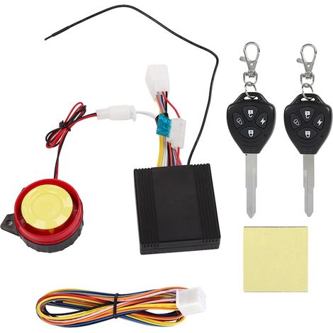 Alarme antivol moto 125dB 12V étanche, télécommande sans fil, détecteur de choc et sonore, système de sécurité imperméable pour scooter et moto. (1/5)