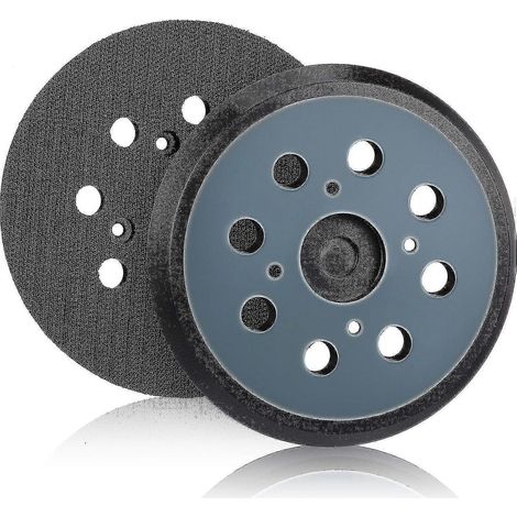 2024 Lot de 2 plateaux de ponçage de rechange pour ponceuse orbitale à 8 trous et fixation auto-agrippante de 125 mm (bleu)