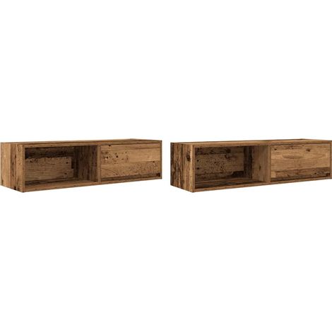 Maison Exclusive - Meubles TV 2 pcs vieux bois 100x31x25,5 cm bois d'ingénierie