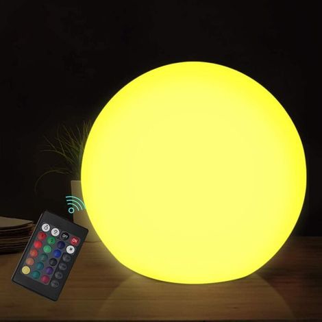 Schwebende LED-Kugel, 7,6 cm großes, wasserdichtes Nachtlicht mit Fernbedienung, 16 RGB-Farben und Dimmfunktion, ideal für Kinder oder als Dekoration.