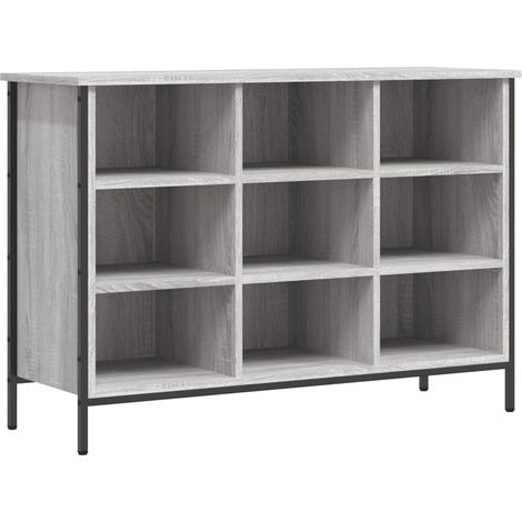 Scarpiera scarpiera mobile portaoggetti ingresso corridoio soggiorno Sonoma 100 x 35 x 70 cm multistrato grigio 020022043