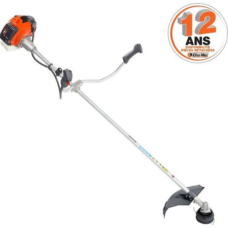 Oleo Mac – Débroussailleuse thermique 25.4cm³ – Moteur 0.9kW – Tête nylon Tap'N'Go 110mm – Disque 3 dents 255mm – SKU BCH250T