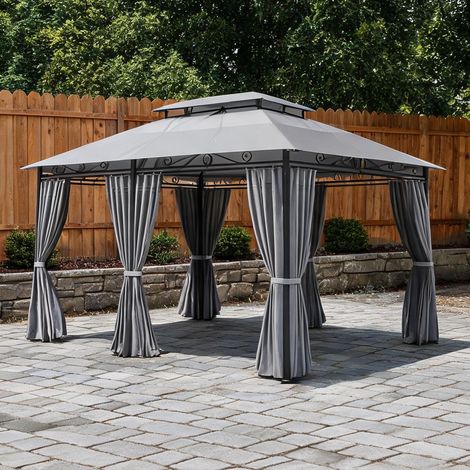 Tonnelle de jardin en acier Polyester 400 x 300 x 280 cm (1/5)