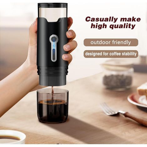 Cafetière portable pour voiture. Cafetière portable idéale pour le camping, la caravane, la randonnée et le bureau sans fonction de chauffage automatique. (1/4)