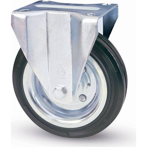RUOTA INDUSTRIALE D 180 MM GOMMA 80/A PIASTRA FIS