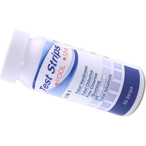 Bandelettes de test d'eau (pH, dureté totale) pour piscine, aquarium et bassin (5 en 1) (1/5)