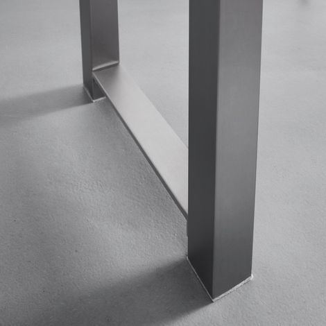 Mömax Bartisch Enora Walnussfarben Edelstahl ca. 150x100x40 cm (1/5)