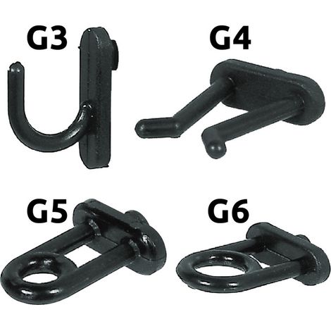 GANCIO IN NYLON PER PANNELLI PORTAUTENSILI G4 Q.TA 100 G4