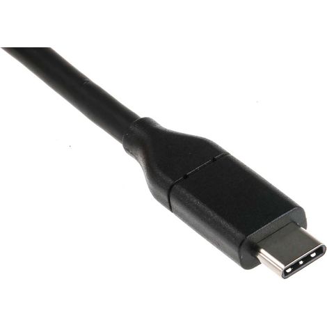 Câble USB RS PRO, Male USB-C vers Male USB-C, Noir, 1m ( Prix pour 1 ) (1/2)