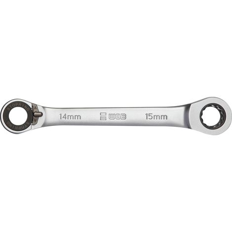 WGB Doppel-Ringratschenschlüssel gekröpft Ratschenschlüssel SW 10x13 mm Stahl