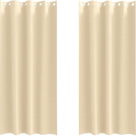 Maison Exclusive - Cortinas Opacas con Anillas 2 pcs Crema 245 x