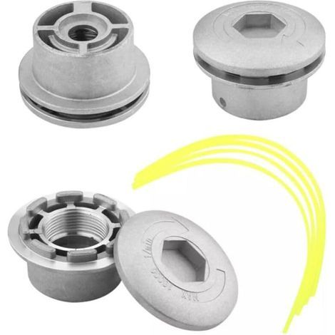 Applicable Couvercle en Aluminium rainure tête d'herbe Accessoires de Tondeuse à Gazon rainure tête d'herbe en Aluminium (1/5)