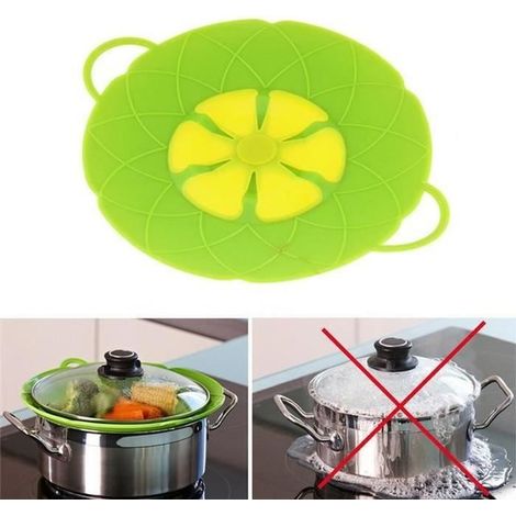 1Pcs Fleur Forme Couvercle Pot Silicone Anti-débordement Couvercle Pot Fuite Sur Déversement Couvercle Four Couvercle Pour Couvercle (1/3)