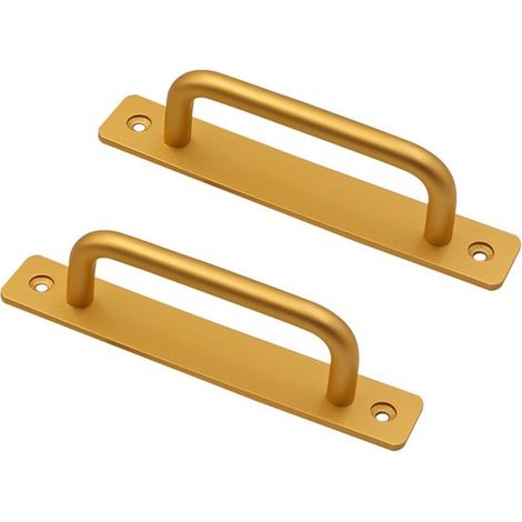 Maniglie per porte scorrevoli in lega di alluminio, maniglie a spinta e a trazione per cucina, bagno, armadio, garage, capannone, fienile, cancello e porte con piastre metalliche (1/5)
