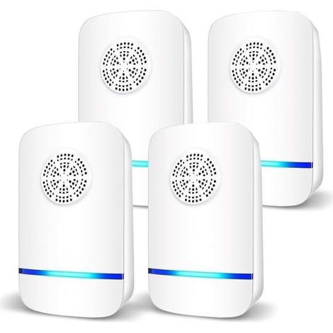 Répulsif Ultrasonique pour Souris 4Pack,Anti-Rats,Silencieux,Non-Toxique, Efficace Contre Les Souris et Les Rats,sans Radiation Répulsif à Ultrasons Anti Rongeurs