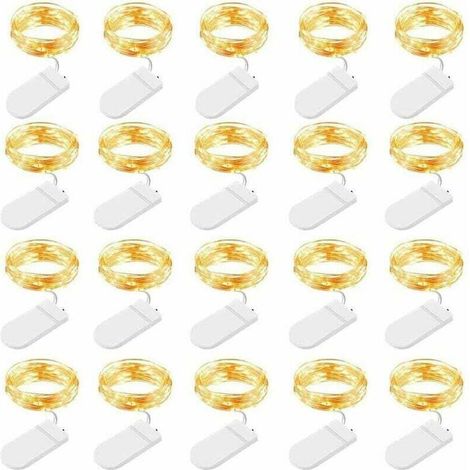 Guirlande lumineuse de Noël,20 pièces 1M 10 LEDs guirlandes lumineuses en fil de cuivre pour chambres (1/5)