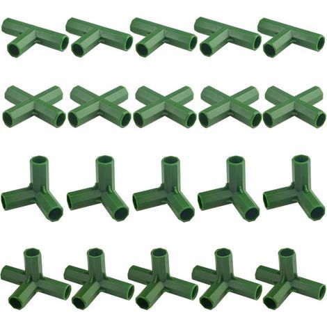 Lot de 20 connecteurs de cadre de jardinage 11 mm – Matériau PP durable – Pour serres et plantes grimpantes – Assemblage rapide-Karteo (1/5)