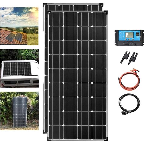 Panneau Solaire, Monocristallin, Haute Efficacité, kit 12V24V 240W (1/2)