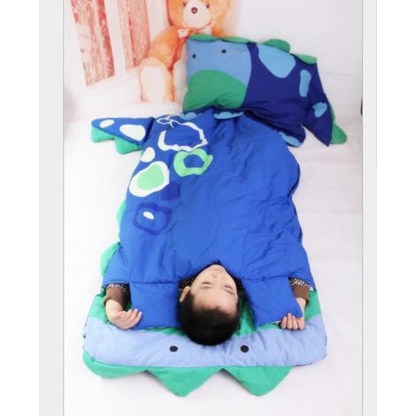 Mignon Sac de Couchage Enfant Duvet Enfant avec Oreiller 14060cm (dinosaure bleu) Convient aux enfants jusqu\'à 1,15 mètres de haute-Ywey (1/5)