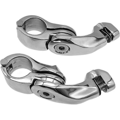 Soporte de conexión para estriberas de motocicleta de 32 mm (1-1/4") con protector de motor para motocicletas Harley Series Racer, piezas galvanizadas. (1/5)